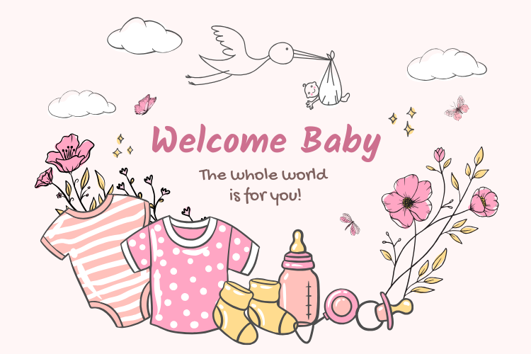 KartenHerz Babykarte, Baby, Neugeboren, Geburt